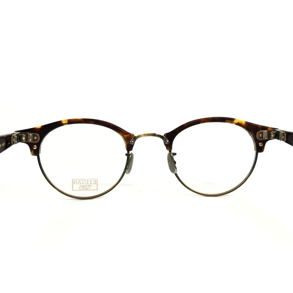 Eyevan Eyeglasses Frames 643 c.301901 Tortoise Gold Square Full Rim 47-23-147